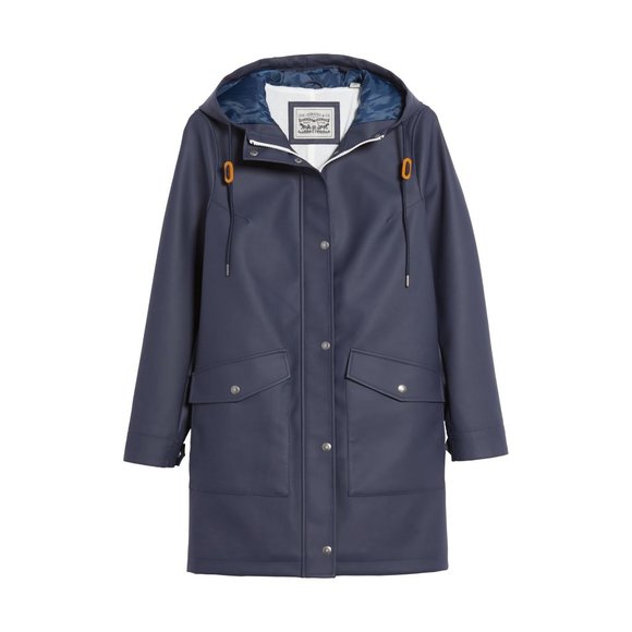 Levi's Jackets & Blazers - Levi's Navy Classic Fishtail Waterproof Raincoat